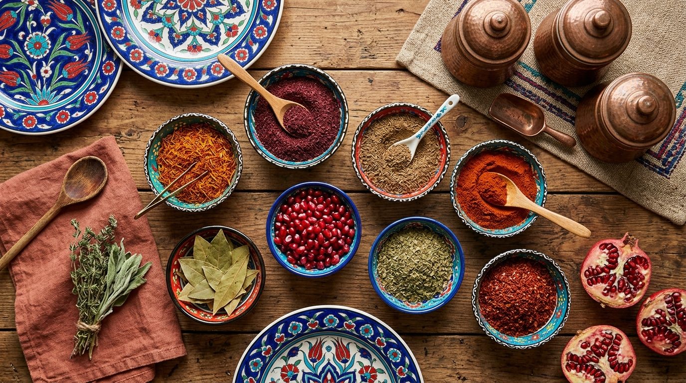 Turkish spices and ceramics