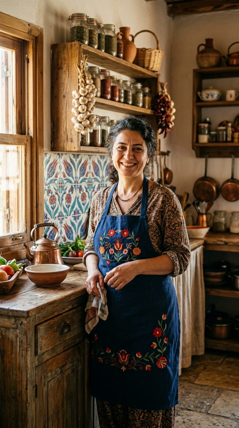 Nesrin Karşavuran in her kitchen